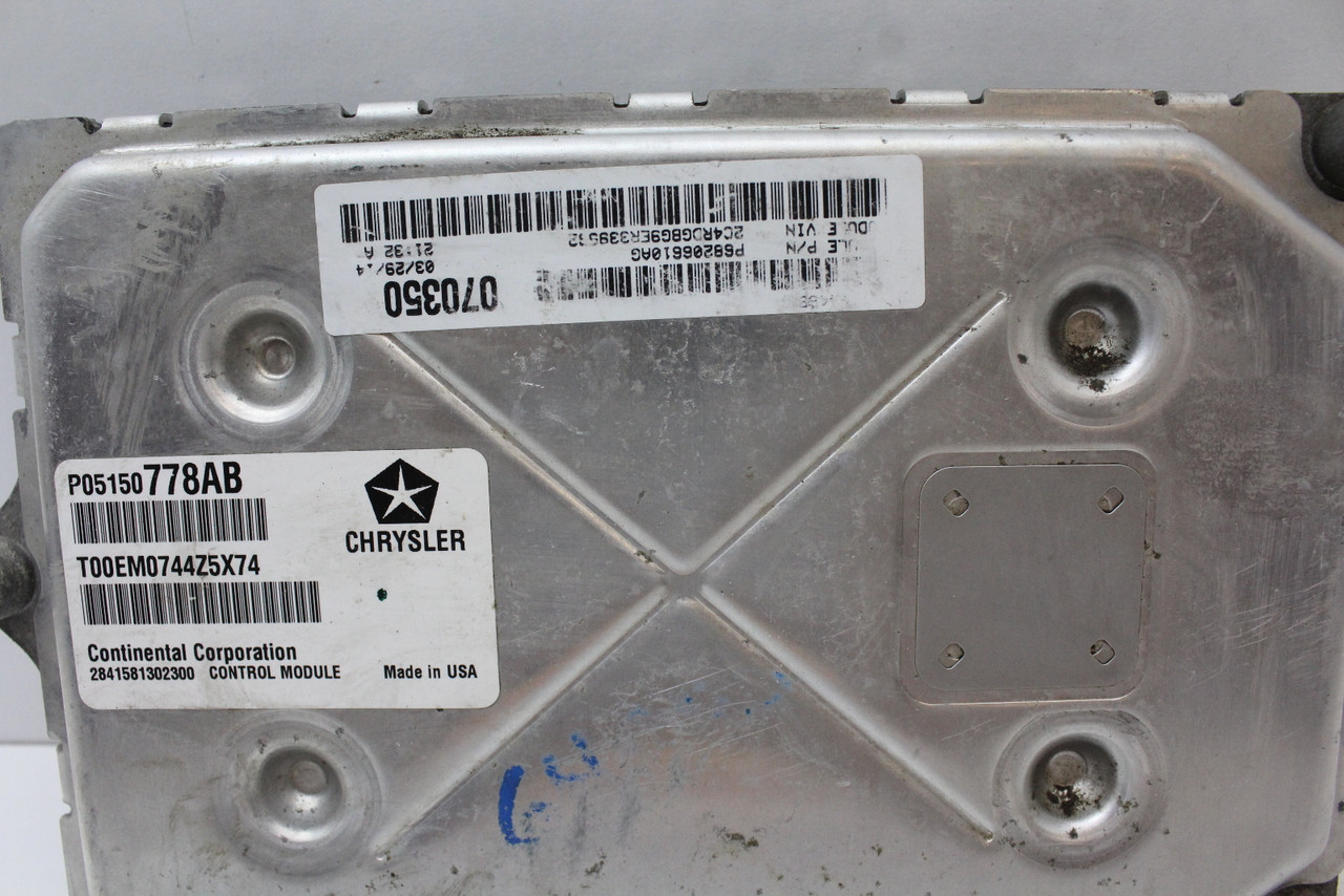 2014 14 Dodge Caravan 05150778AB Computer Engine Control ECU ECM EBX Module