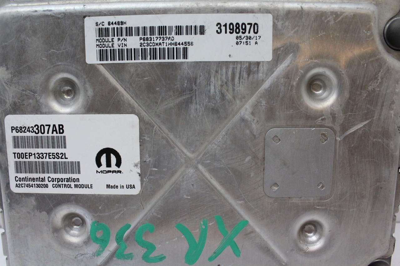 16 17 Dodge Charger 68243307AB Computer Brain Engine Control ECU ECM EBX Module