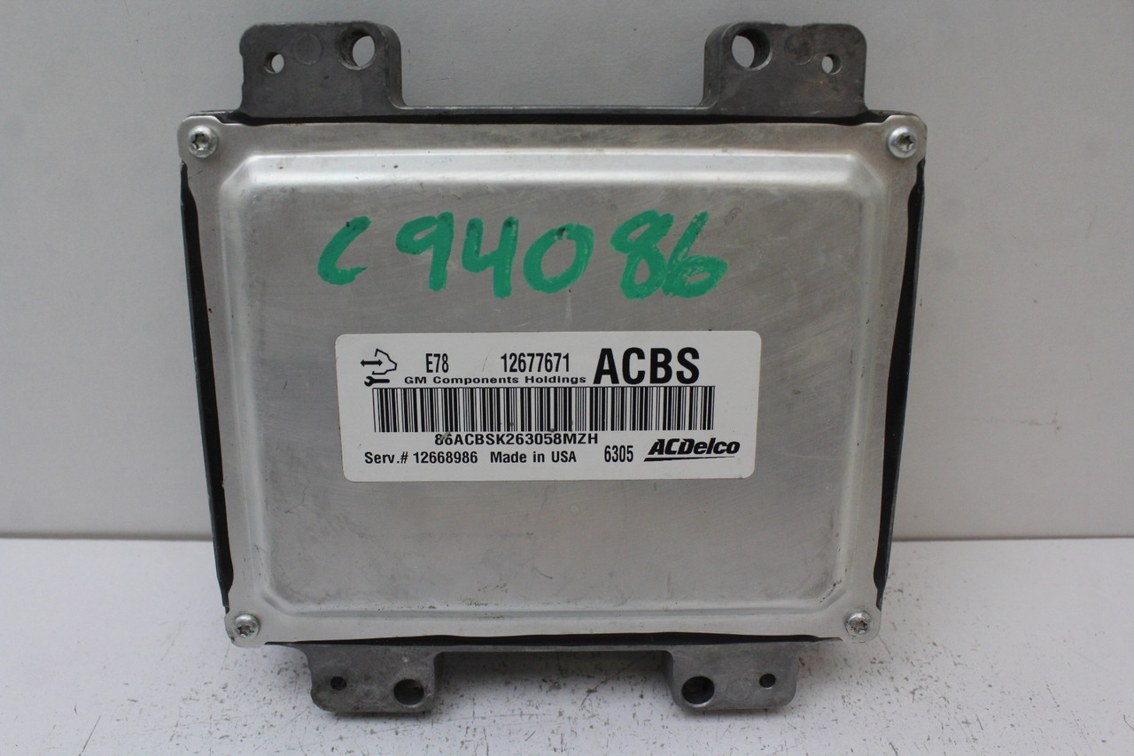 17 18 Chevrolet Silverado 2500 12668986 Computer Engine Control ECU ECM Module