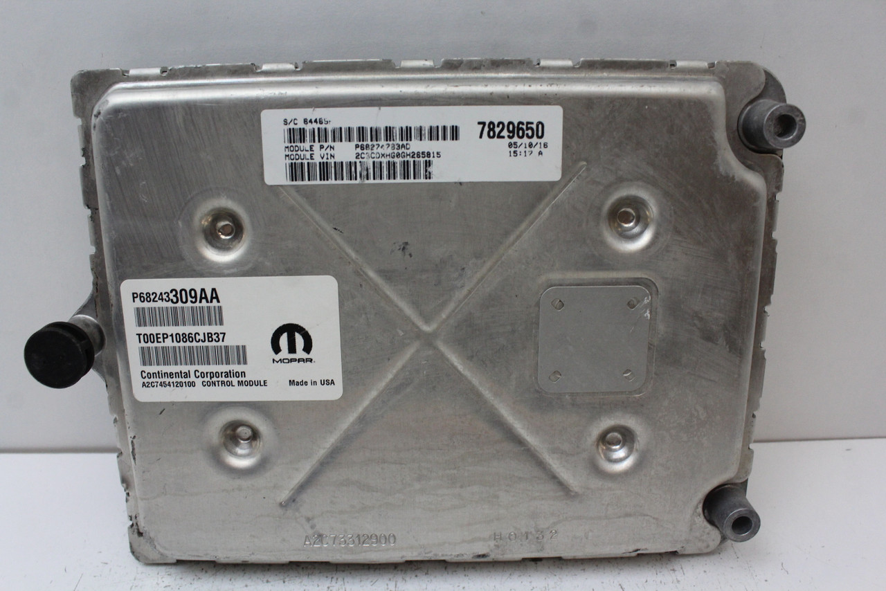 16 17 Dodge Charger P68243309AA Computer Brain Engine Control ECU ECM EBX Module