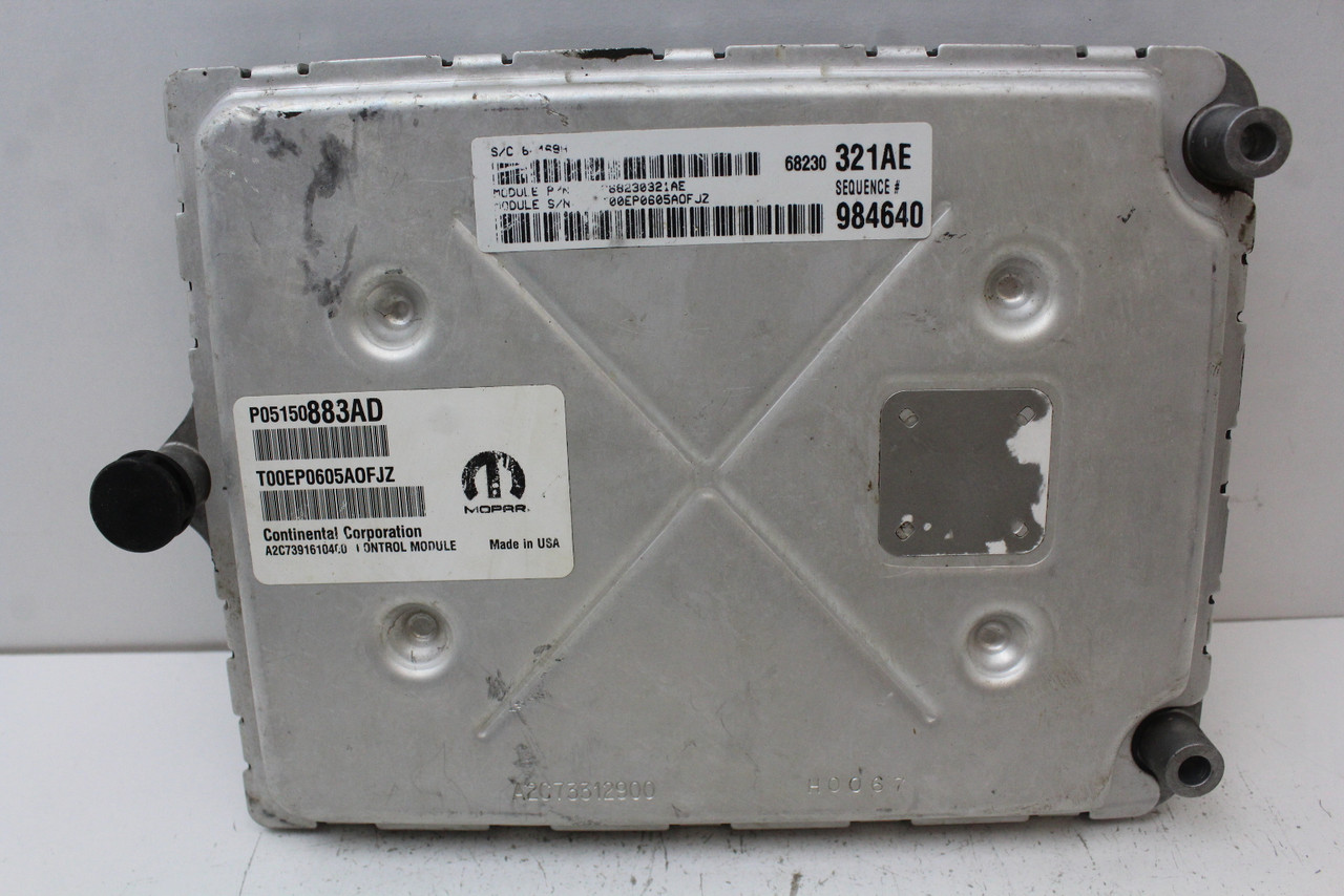 15 2015 Dodge Charger P05150883AD Computer Engine Control ECU ECM EBX Module