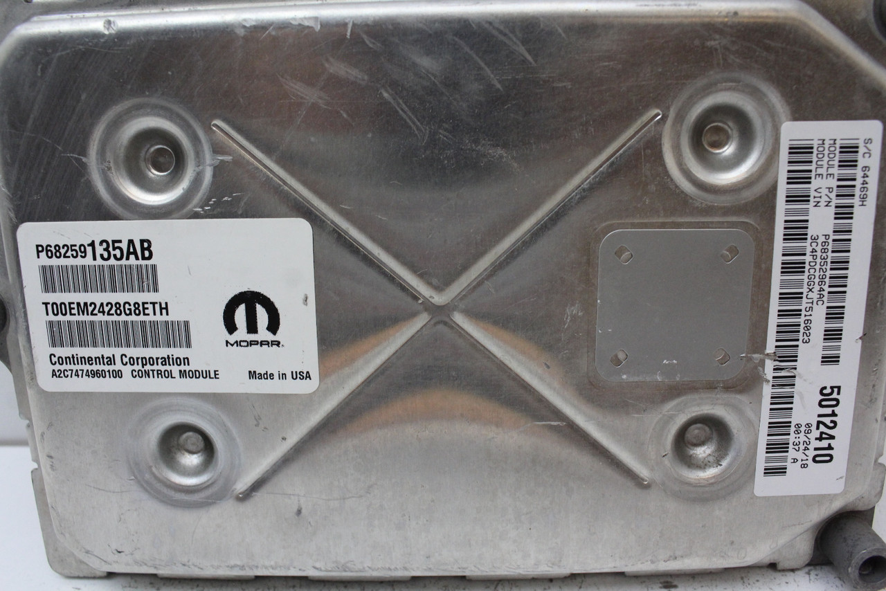 16-19 Dodge Journey P68259135AB Computer Brain Engine Control ECU ECM EBX Module