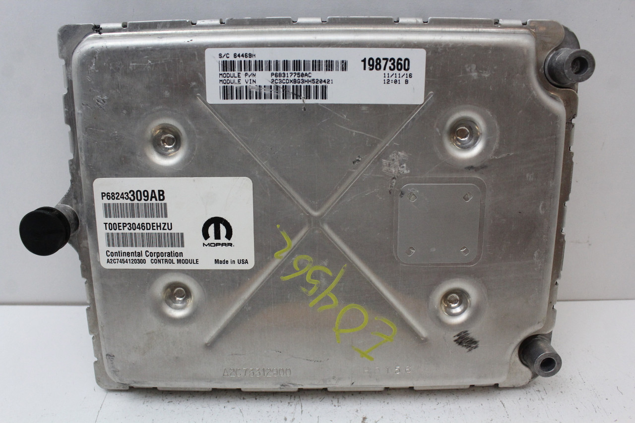 16 17 Dodge Charger P68243309AB Computer Brain Engine Control ECU ECM EBX Module
