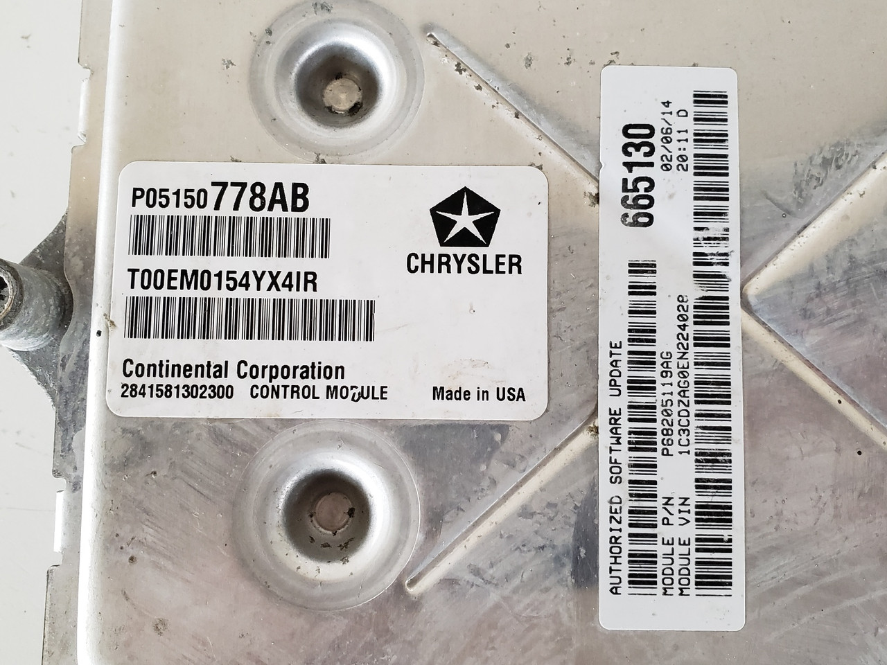 2014 Dodge Avenger P05150778AB Computer Brain Engine Control ECU ECM EBX Module