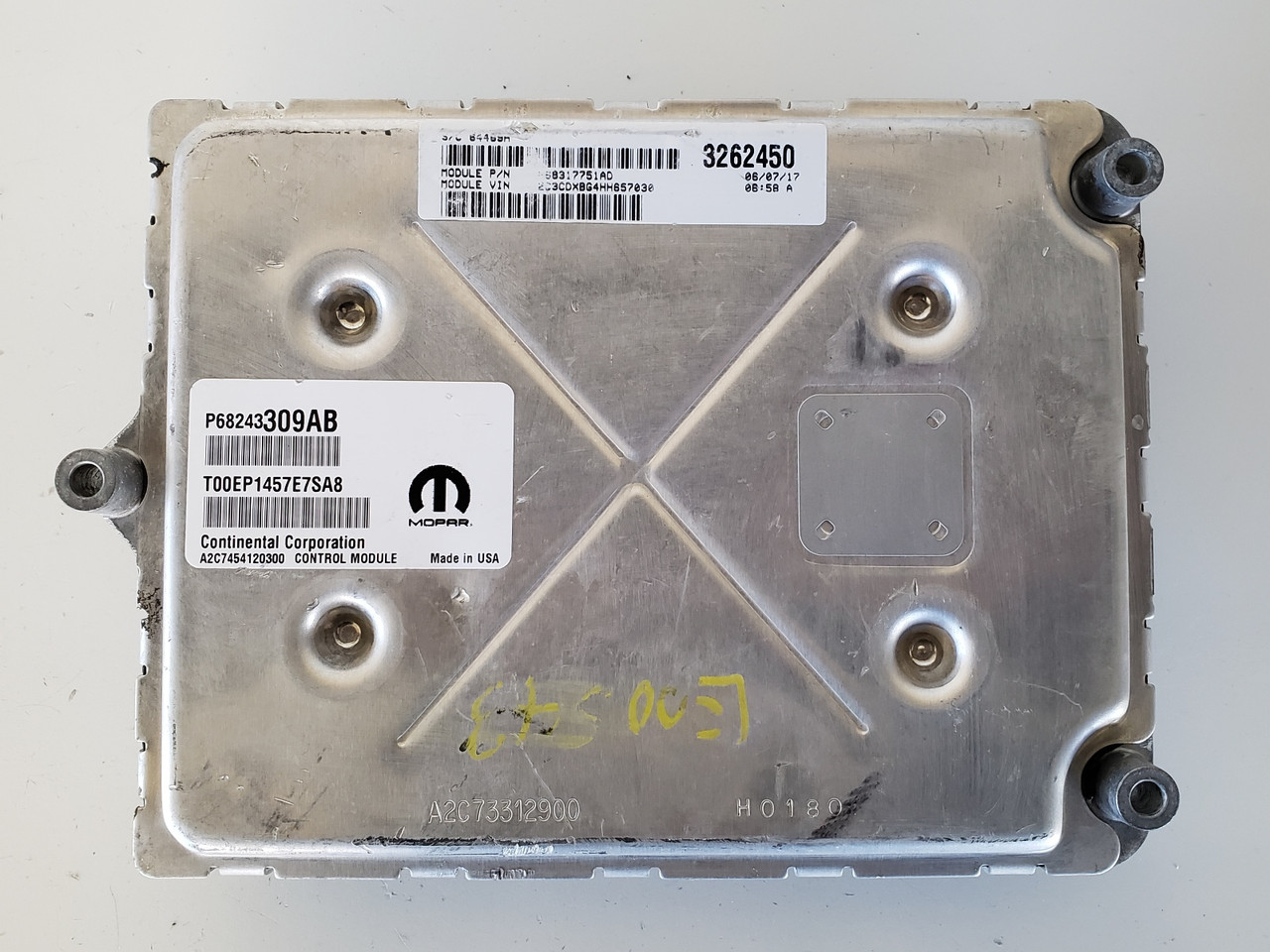 2016-2017 Charger P68243309AB Computer Brain Engine Control ECU ECM EBX Module