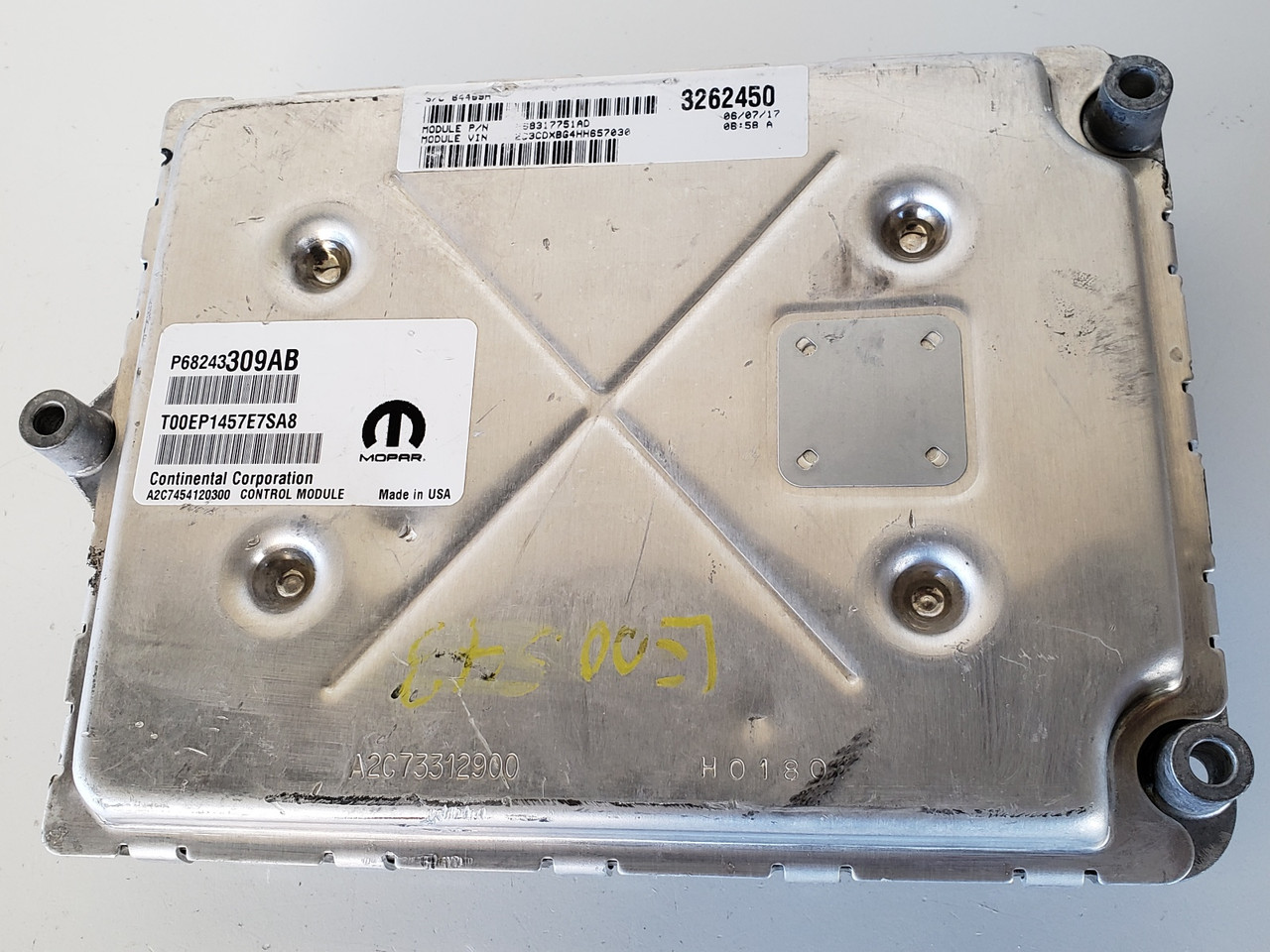 2016-2017 Charger P68243309AB Computer Brain Engine Control ECU ECM EBX Module