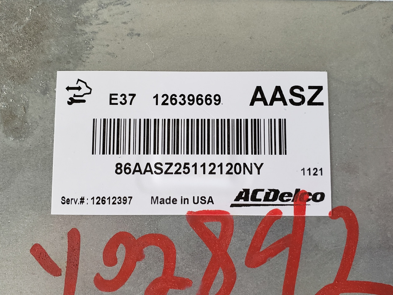 2010-2011 12612397 Computer Brain Engine Control ECU ECM EBX Module 2010-2011 12612397 Computer Brain Engine Control ECU ECM EBX Module