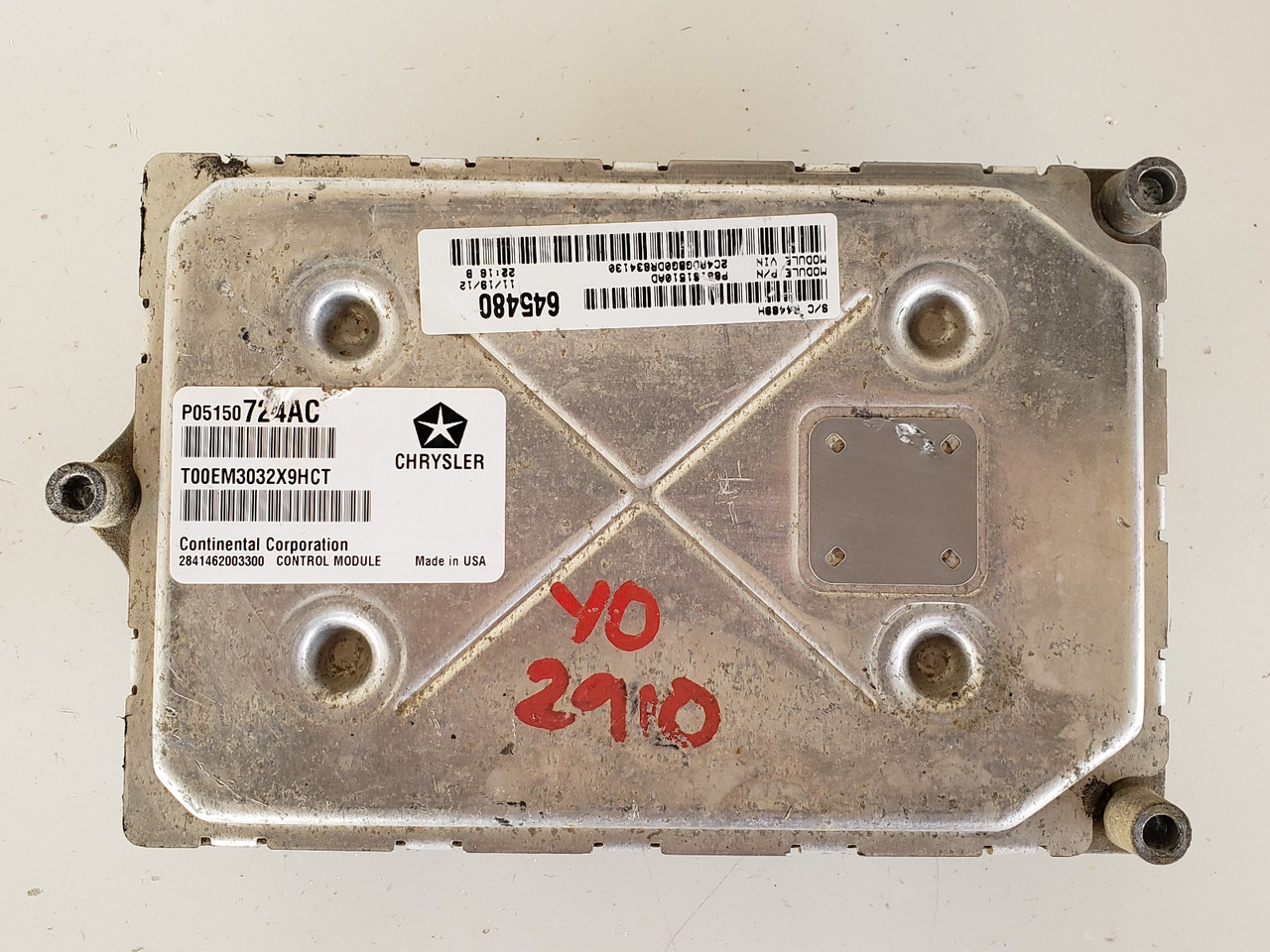 2013 Dodge Caravan P68161510AD Computer Brain Engine Control ECU ECM EBX Module