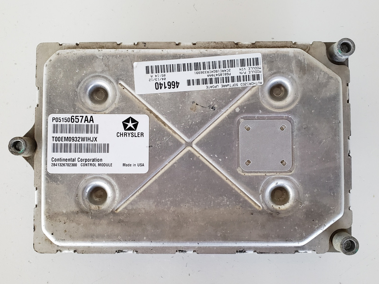 2012 Town & Country 05150657AA Computer Brain Engine Control ECU ECM EBX Module
