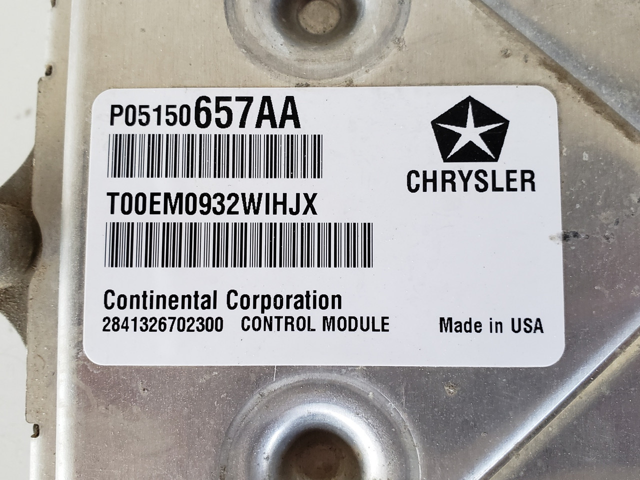 2012 Town & Country 05150657AA Computer Brain Engine Control ECU ECM EBX Module