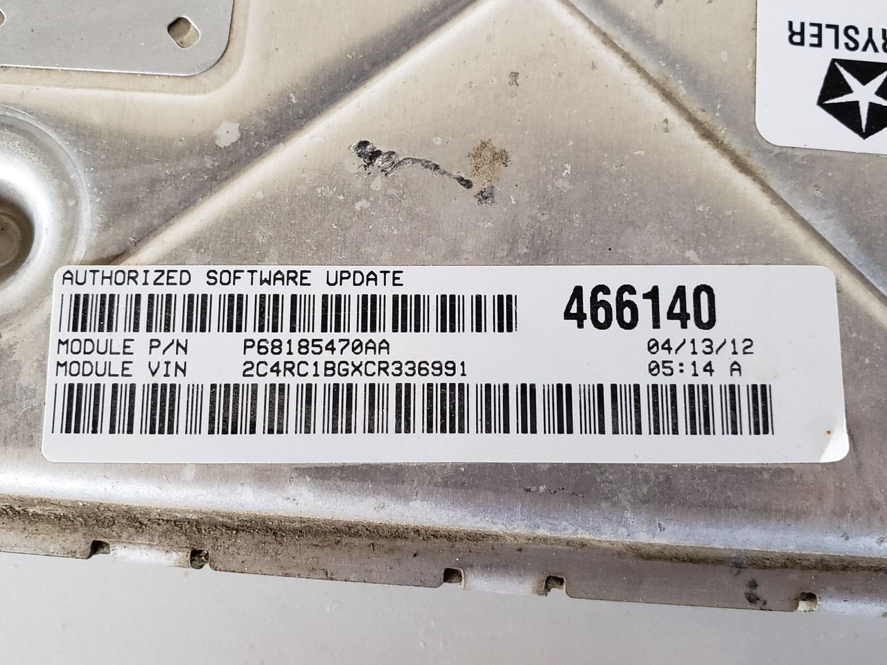 2012 Town & Country 05150657AA Computer Brain Engine Control ECU ECM EBX Module