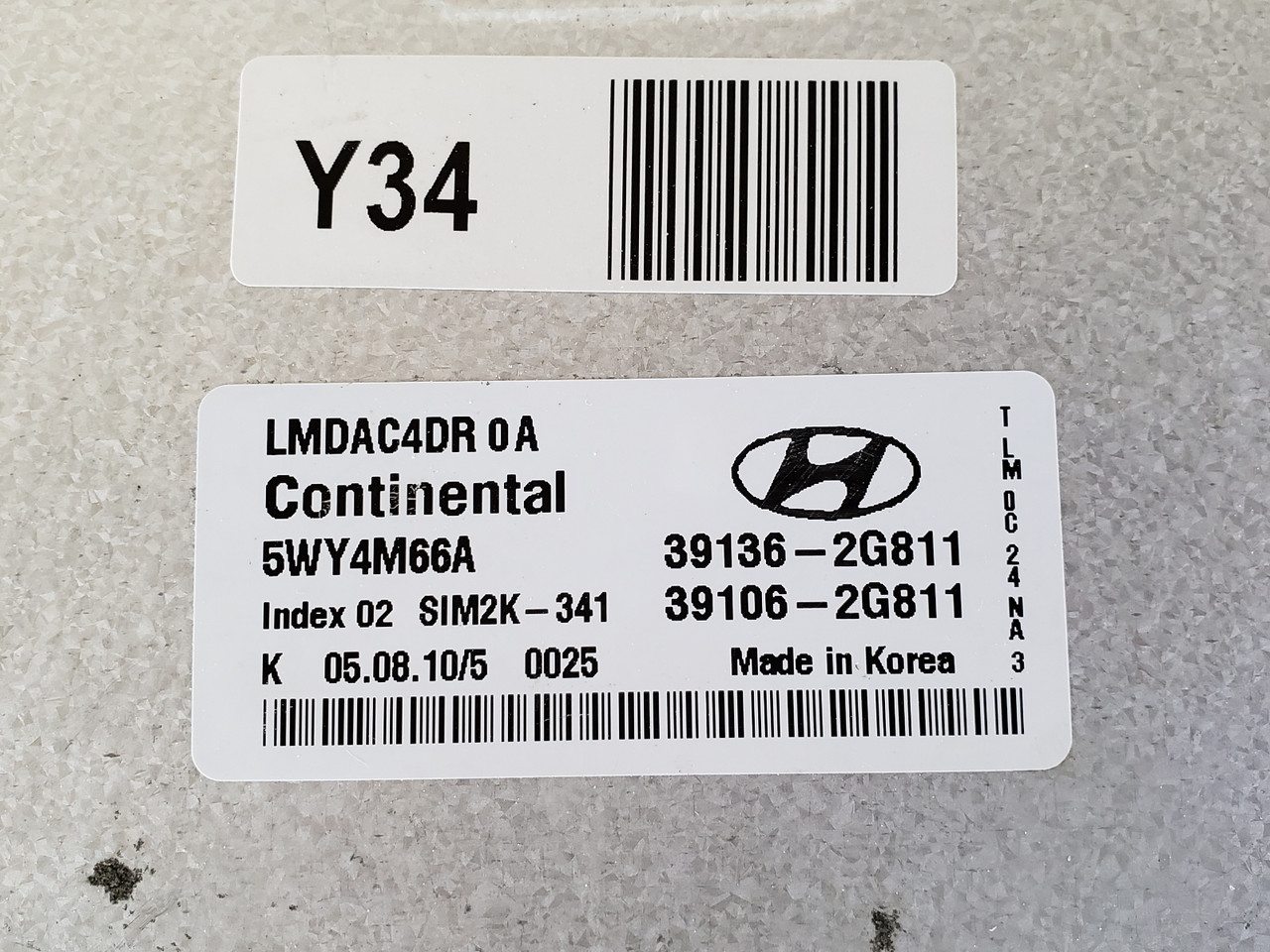 2010-2013 Tucson 39106-2G811 Computer Brain Engine Control ECU ECM EBX Module
