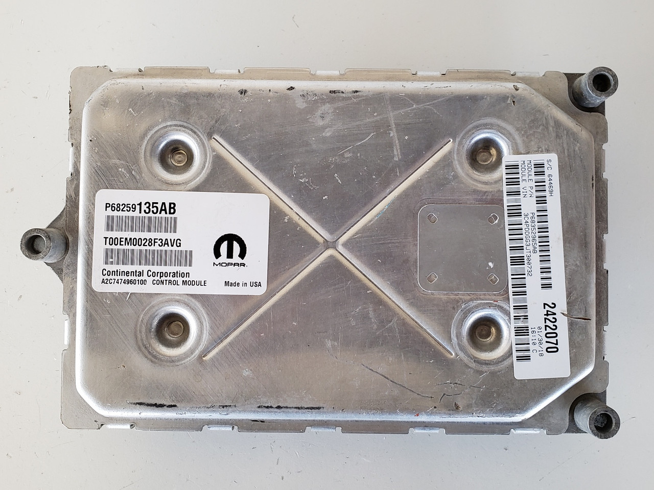2016-2019 Journey 68259135AB Computer Brain Engine Control ECU ECM EBX Module