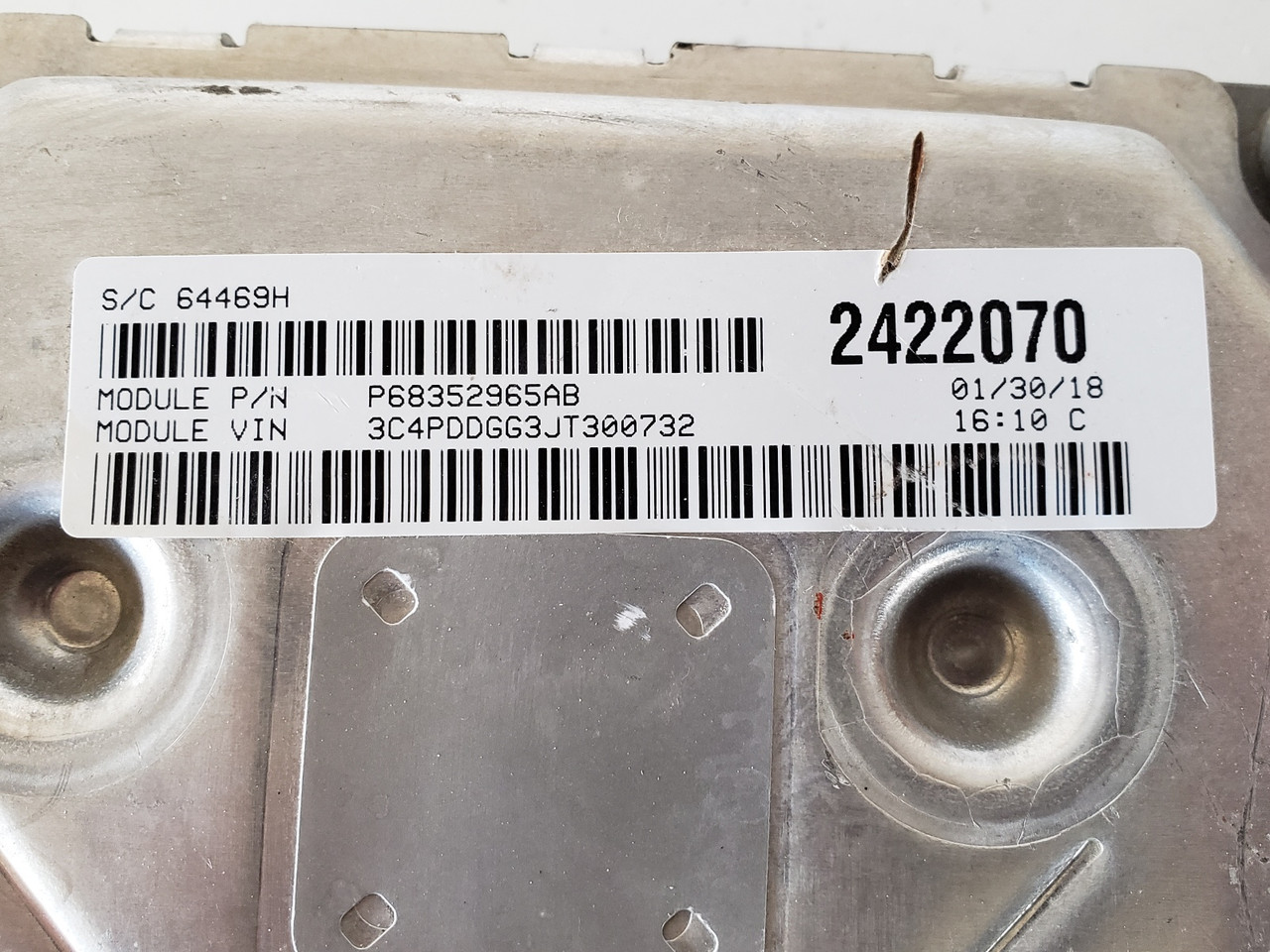 2016-2019 Journey 68259135AB Computer Brain Engine Control ECU ECM EBX Module
