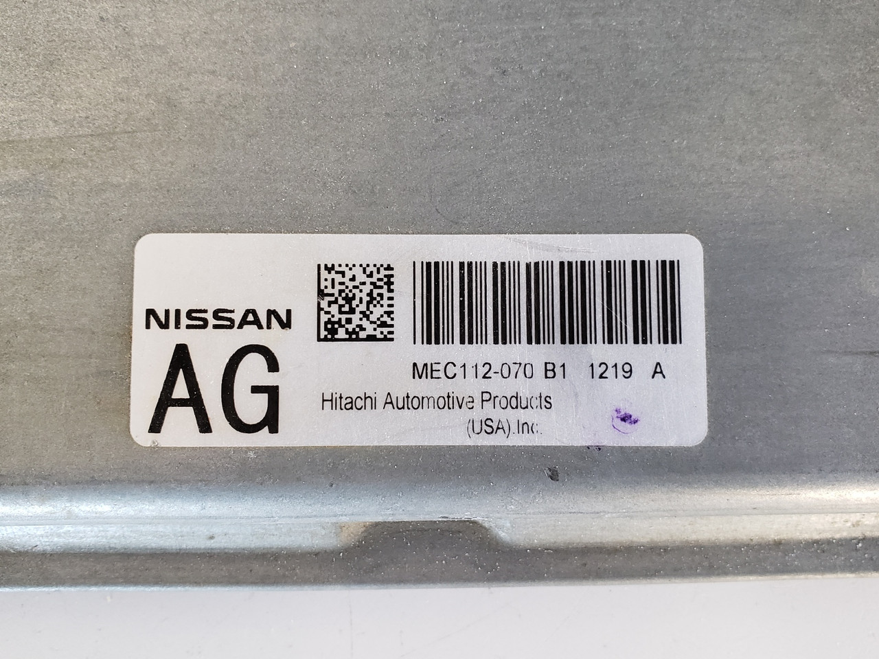 2011-2013 Altima MEC112-070 B1 Computer Brain Engine Control ECU ECM EBX Module
