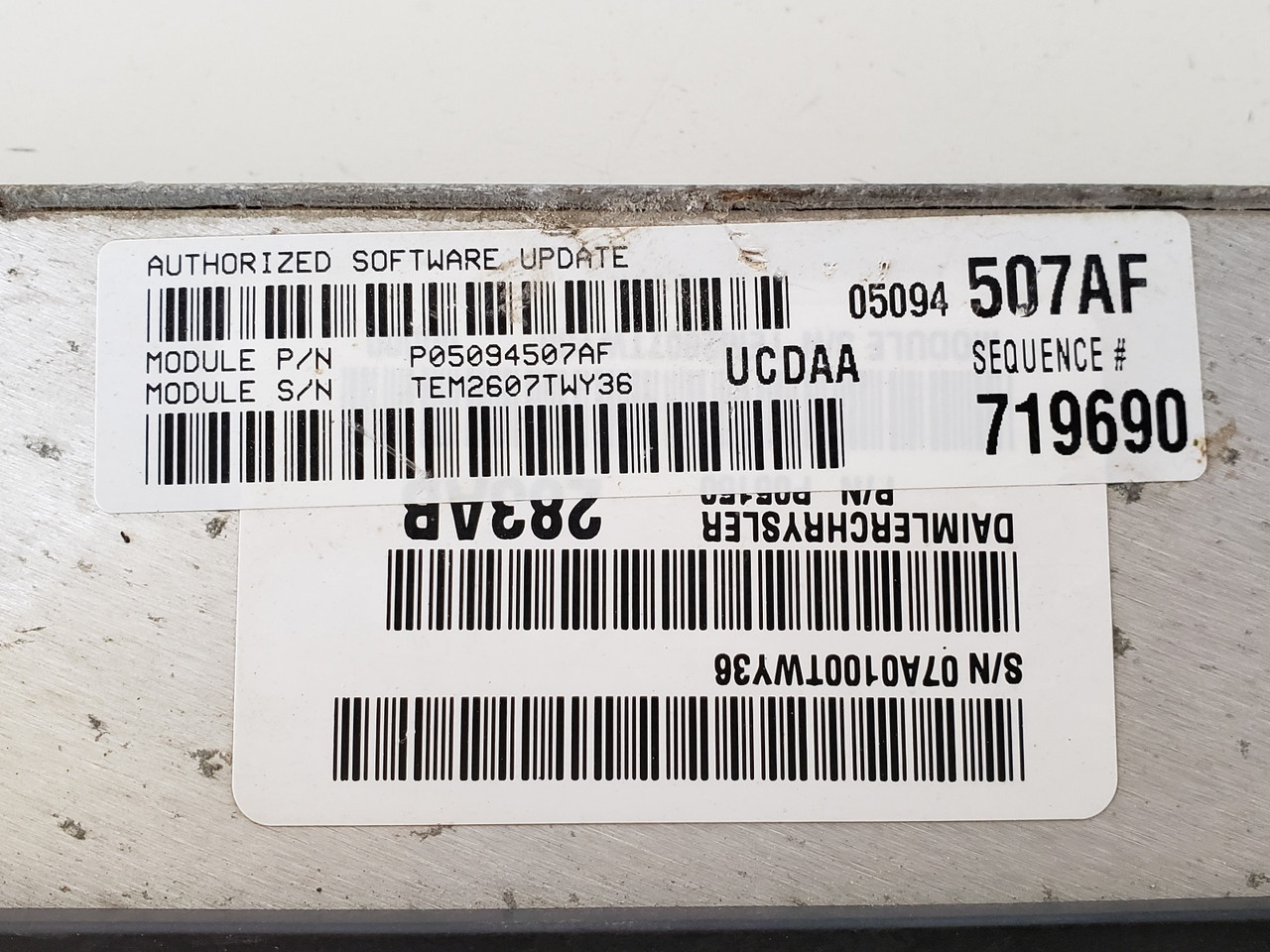2008 Dodge Ram 1500 P05094507AF Computer Brain Engine Control ECU ECM EBX Module 2008 Dodge Ram 1500 P05094507AF Computer Brain Engine Control ECU ECM EBX Module