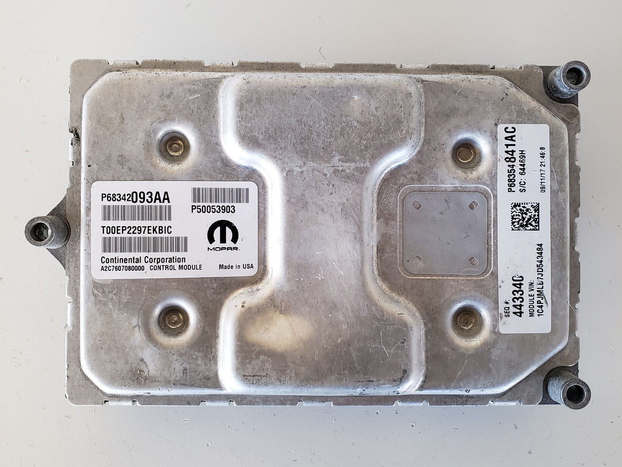 2018 Jeep Cherokee P68354841AC Computer Brain Engine Control ECU ECM EBX Module