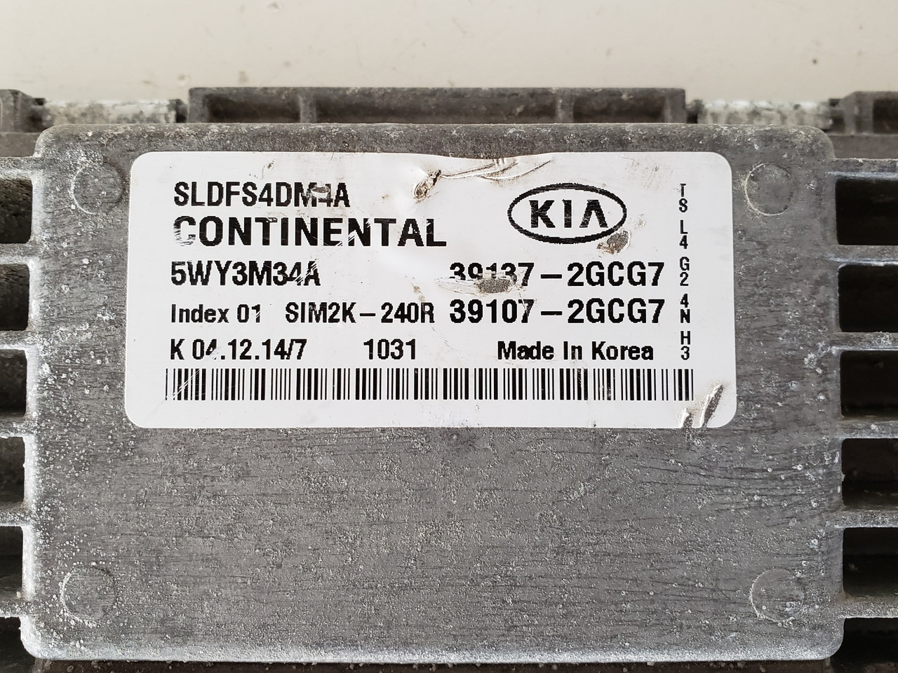 2014-2016 Sportage 39107-2GCG7 Computer Brain Engine Control ECU ECM EBX Module