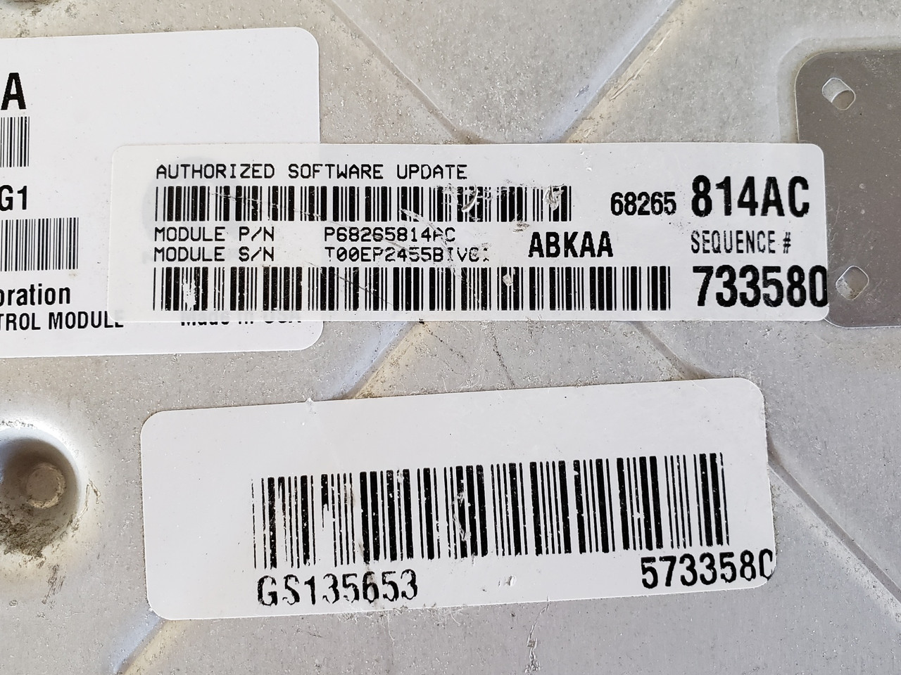 2016-2020 Ram 1500 P68265814AC Computer Brain Engine Control ECU ECM EBX Module