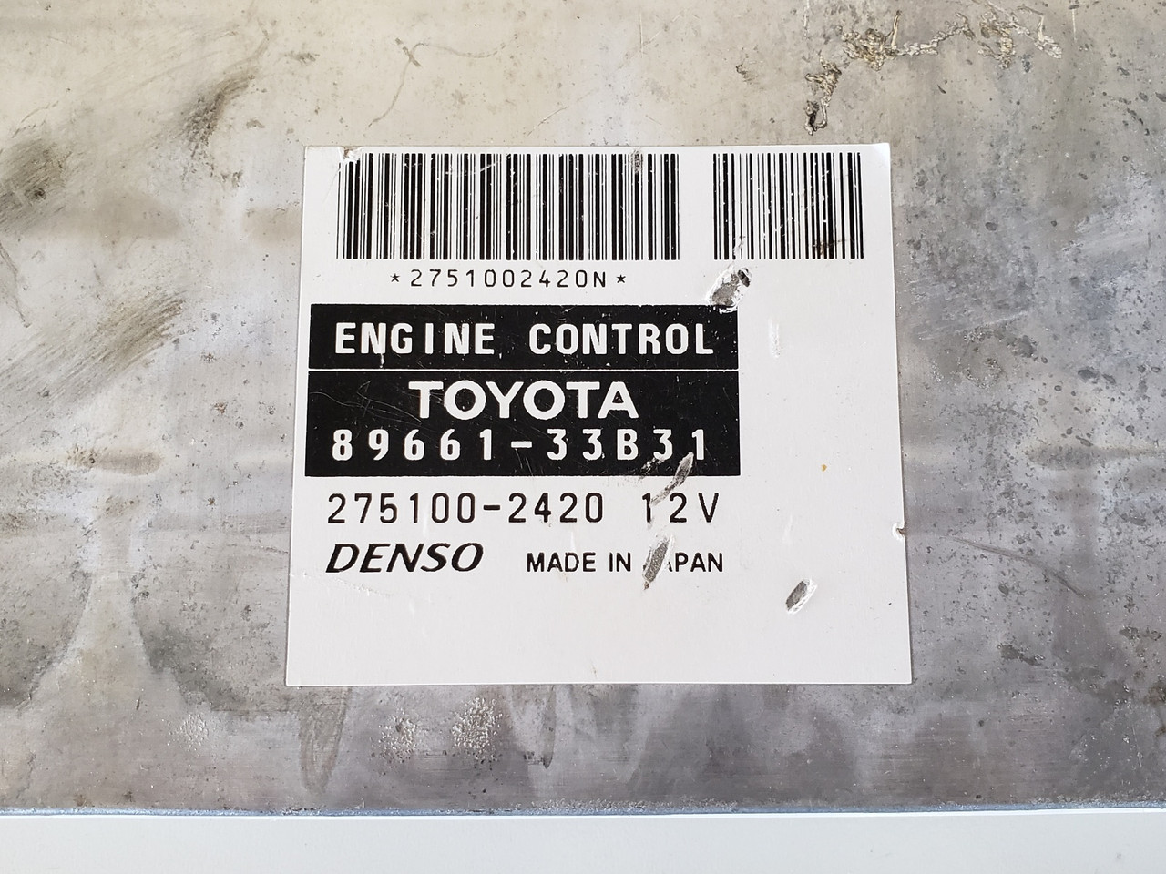 04-05 Lexus ES330 89661-33B31 Computer Brain Engine Control ECU ECM EBX Module