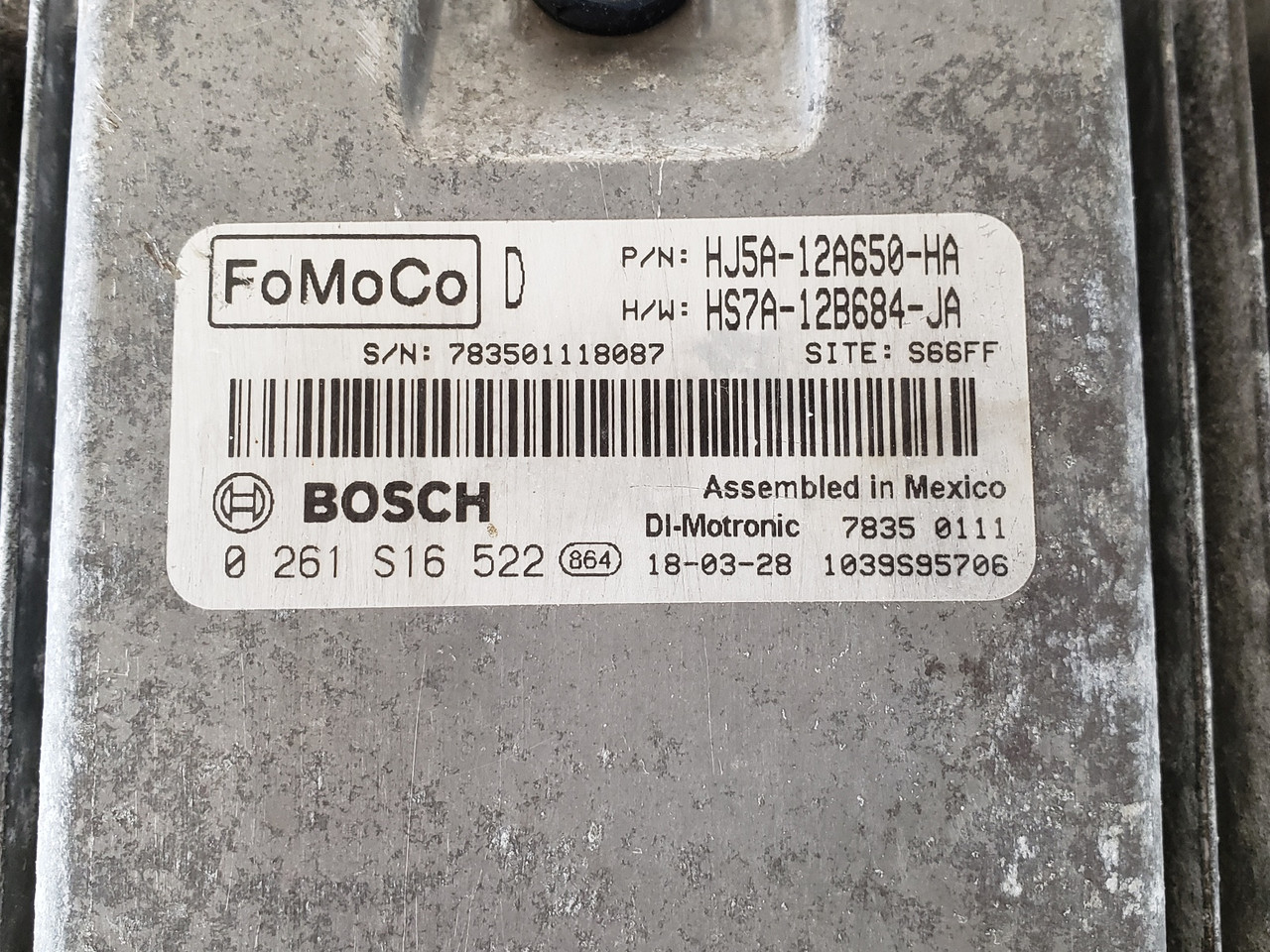 2017-2018 Focus HJ5A-12A650-HA Computer Brain Engine Control ECU ECM EBX Module