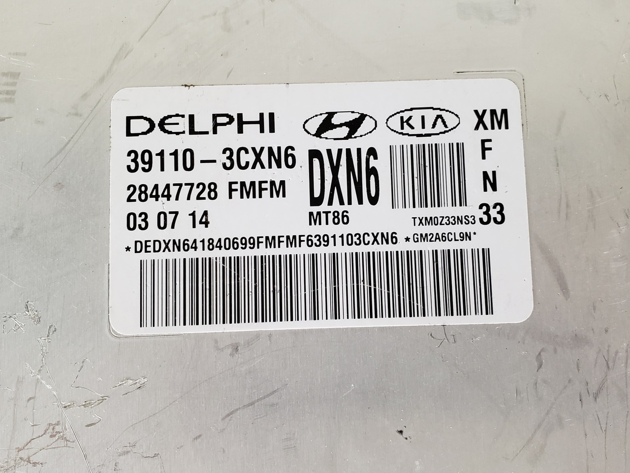 2015 Kia Sorento 39110-3CXN6 Computer Brain Engine Control ECU ECM EBX Module