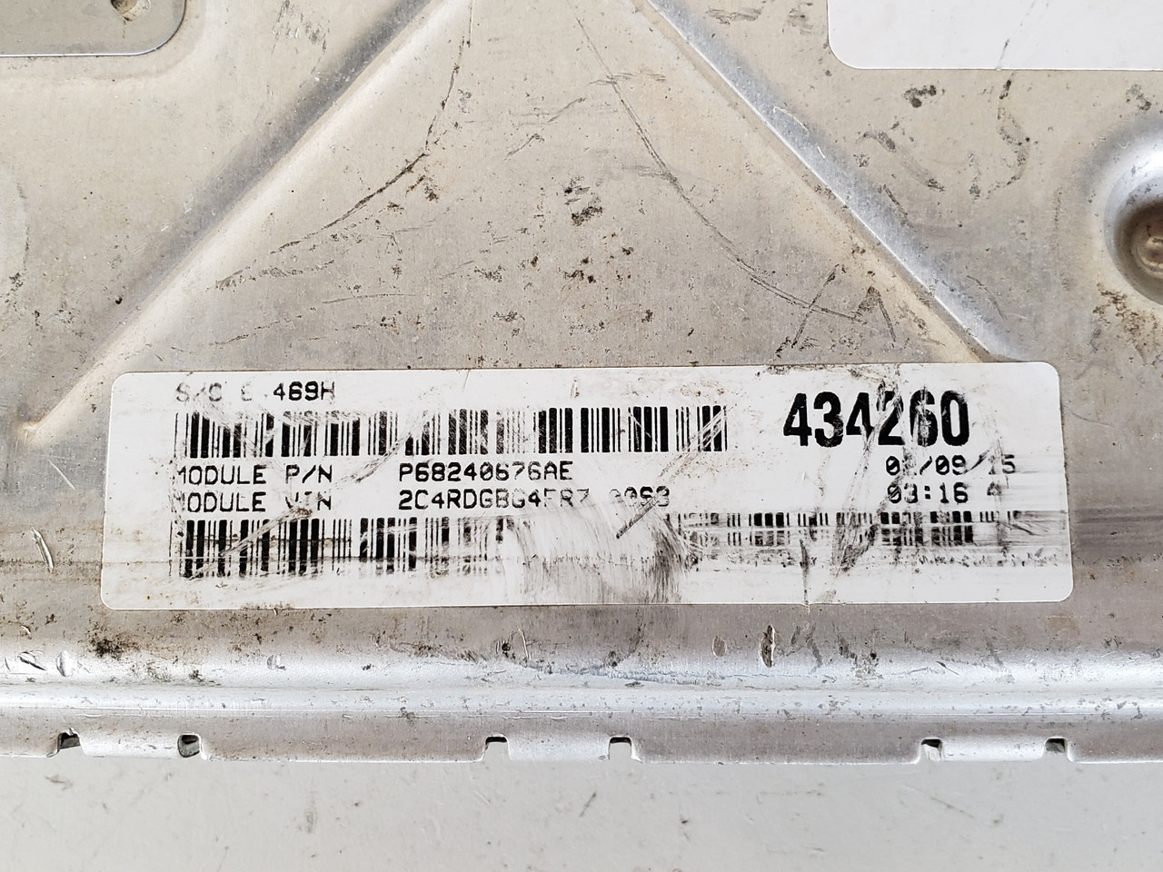 2015 Dodge Caravan P68240676AE Computer Brain Engine Control ECU ECM EBX Module