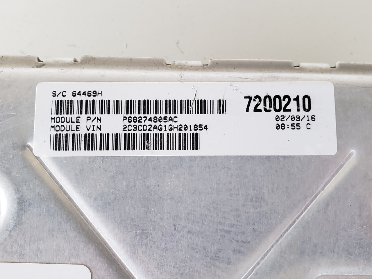2016-2017 Challenger 68274805AC Computer Brain Engine Control ECU ECM EBX Module