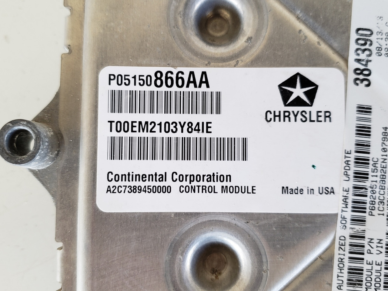 2014 Dodge Avenger P68205115AC Computer Brain Engine Control ECU ECM EBX Module