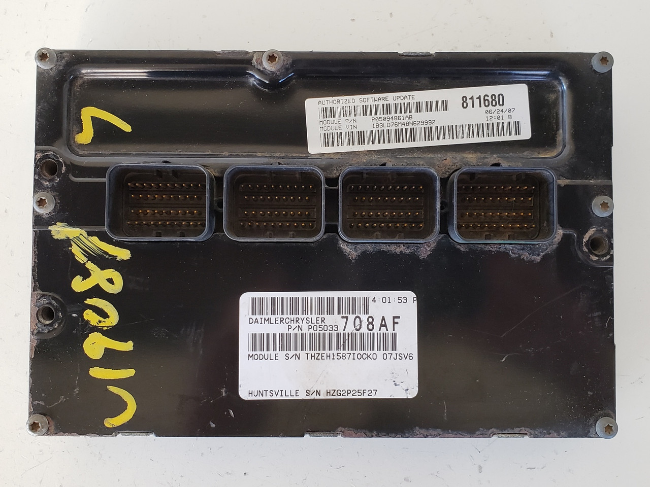 2008 Dodge Avenger P05033708AF Computer Brain Engine Control ECU ECM EBX Module