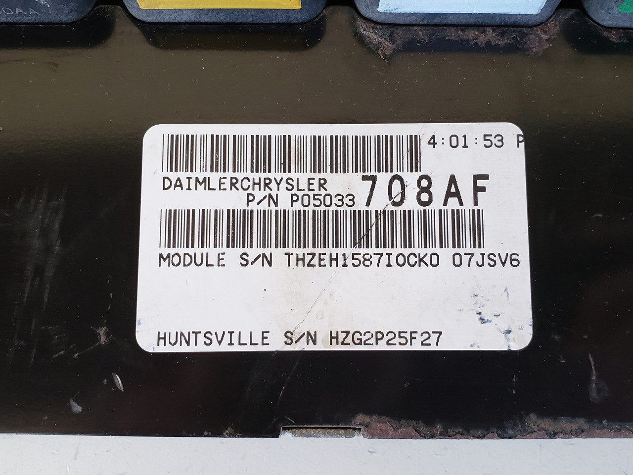 2008 Dodge Avenger P05033708AF Computer Brain Engine Control ECU ECM EBX Module