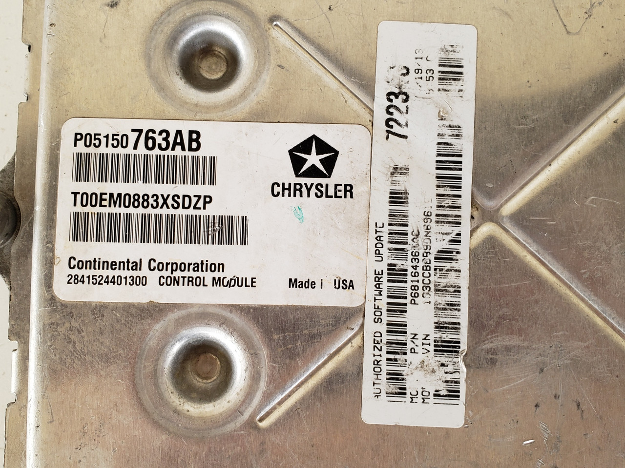 2013 Chrysler 200 P05150763AB Computer Brain Engine Control ECU ECM EBX Module
