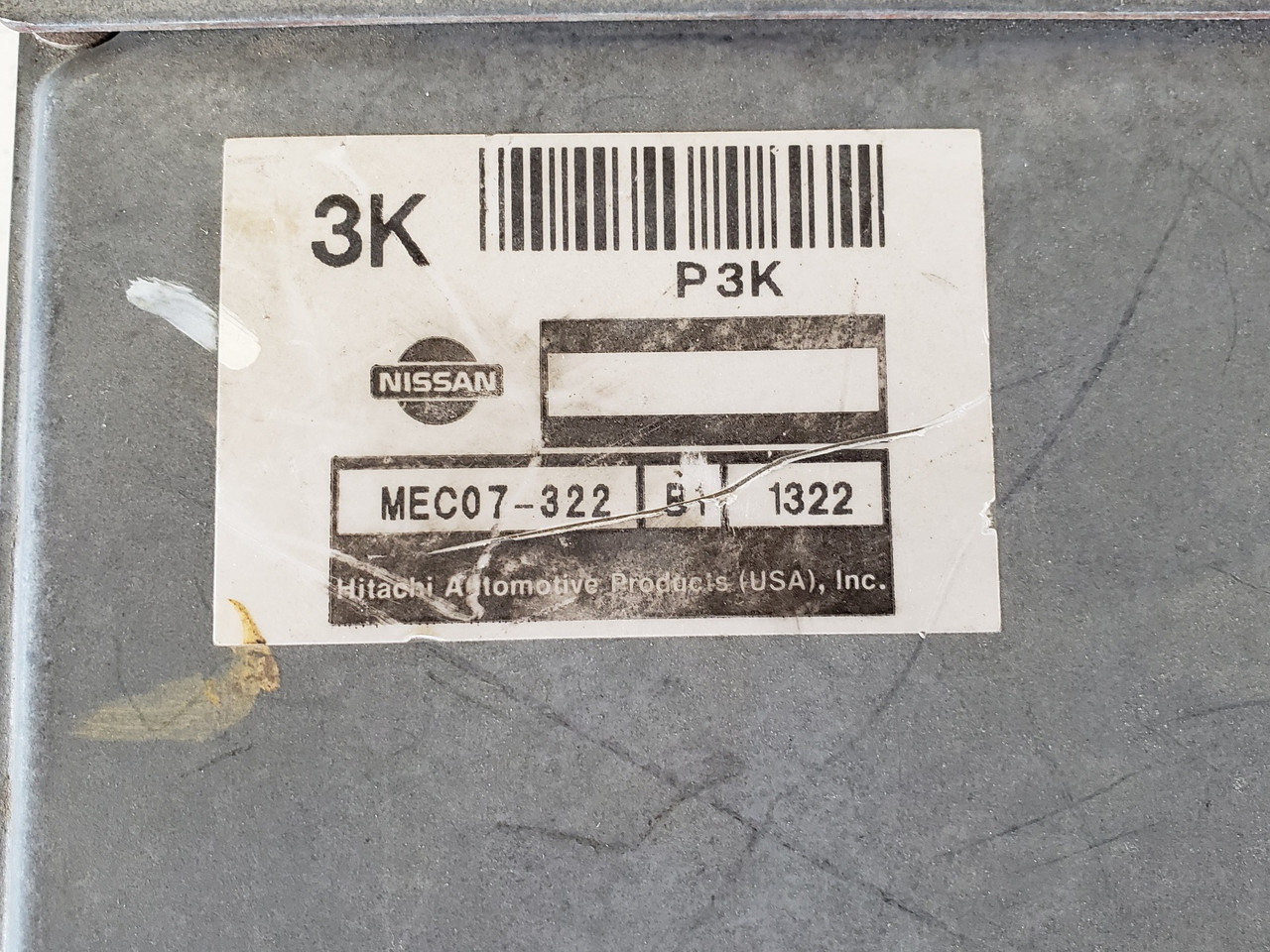 2001 Nissan Xterra MEC07-322 B1 Computer Brain Engine Control ECU ECM EBX Module