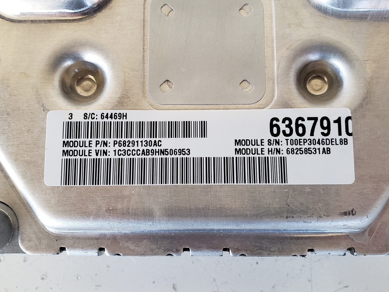 16-17 Chrysler 200 P68258531AB Computer Brain Engine Control ECU ECM EBX Module