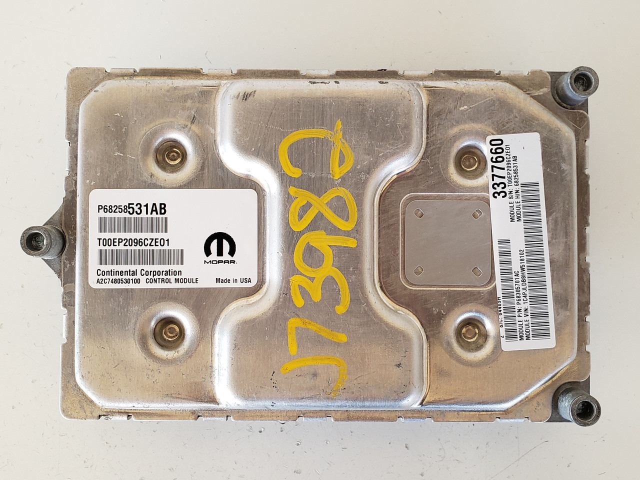 2016-2017 Cherokee P68258531AB Computer Brain Engine Control ECU ECM EBX Module