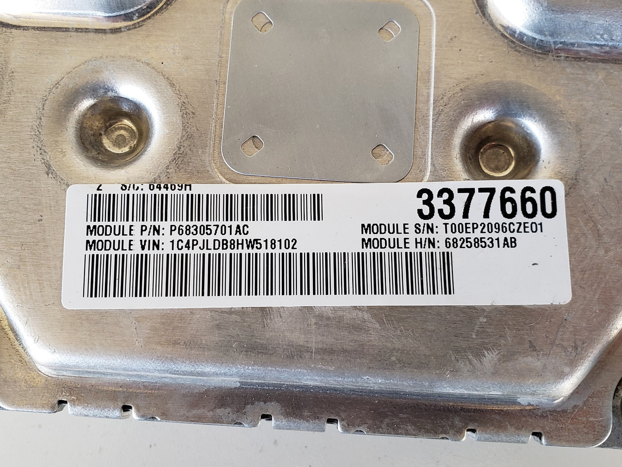 2016-2017 Cherokee P68258531AB Computer Brain Engine Control ECU ECM EBX Module