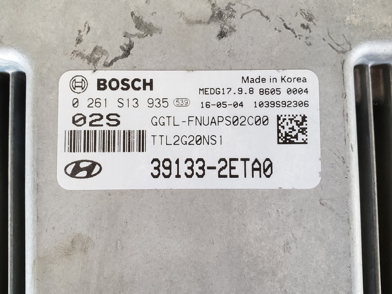 2016-2018 Tucson 39133-2ETA0 Computer Brain Engine Control ECU ECM EBX Module