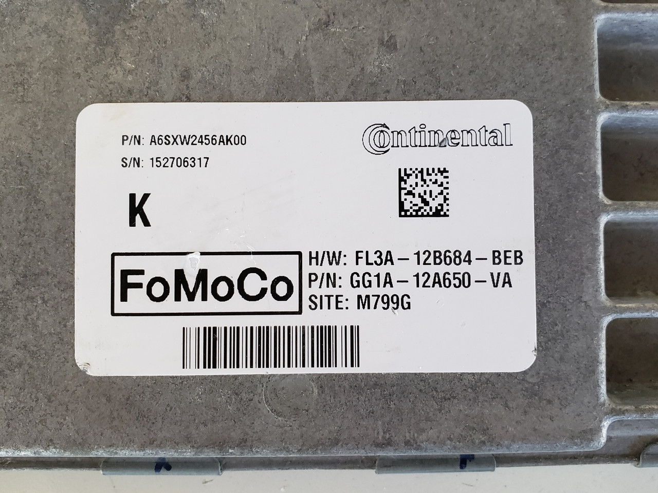 16-19 Taurus FL3A-12B684-BEB Computer Brain Engine Control ECU ECM EBX Module