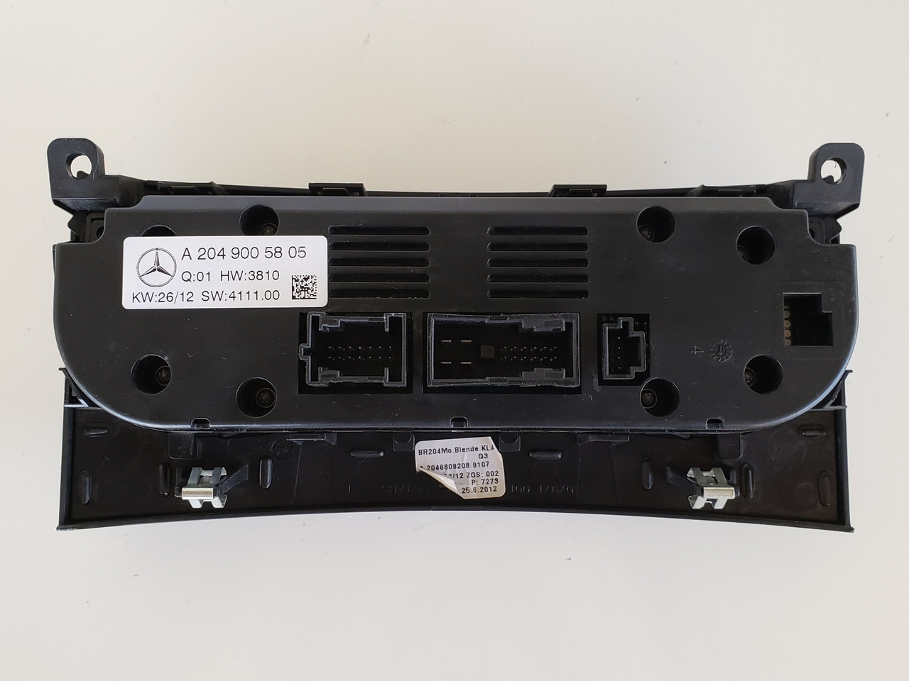 13-14 Mercedes C300 A 204 900 58 05 Climate Control Panel Temp Unit A/C Heater