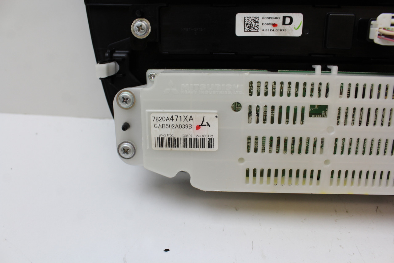 13-14 Outlander 7820A471XA Climate Control Panel Temperature Unit A/C Heater