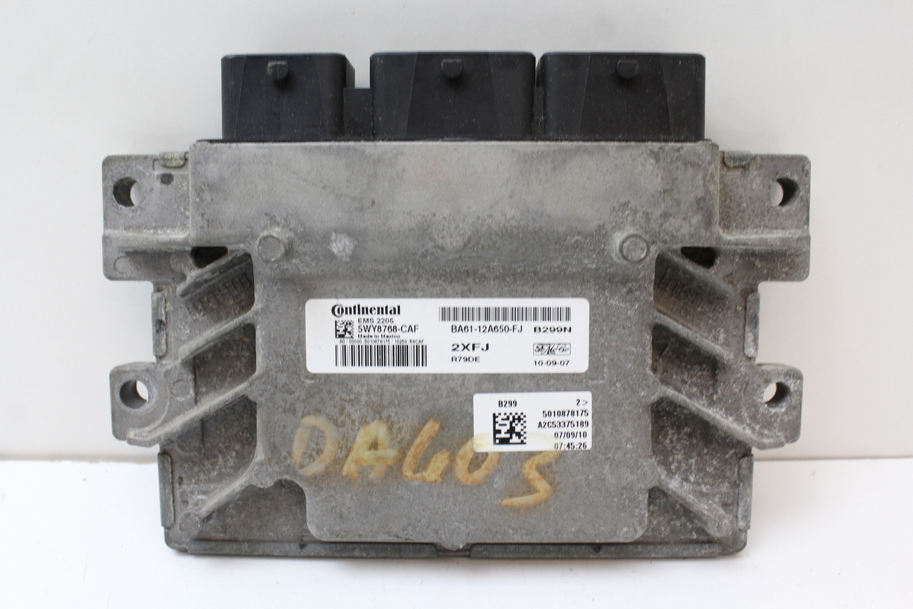 11 Fiesta BA61-12A650-FJ Computer Brain Engine Control ECU ECM EBX Module