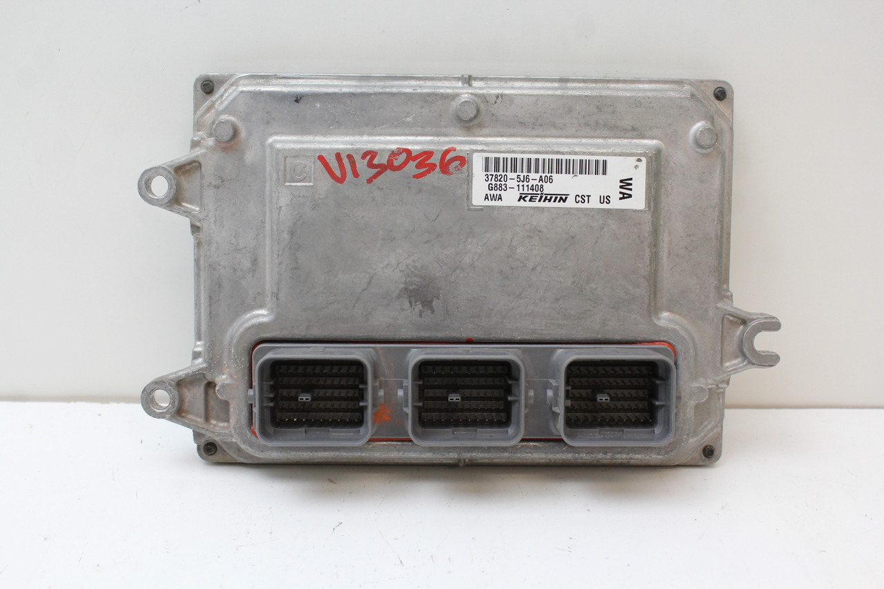 2016 16 Acura MDX 37820-5J6-A06 Computer Brain Engine Control ECU ECM EBX Module