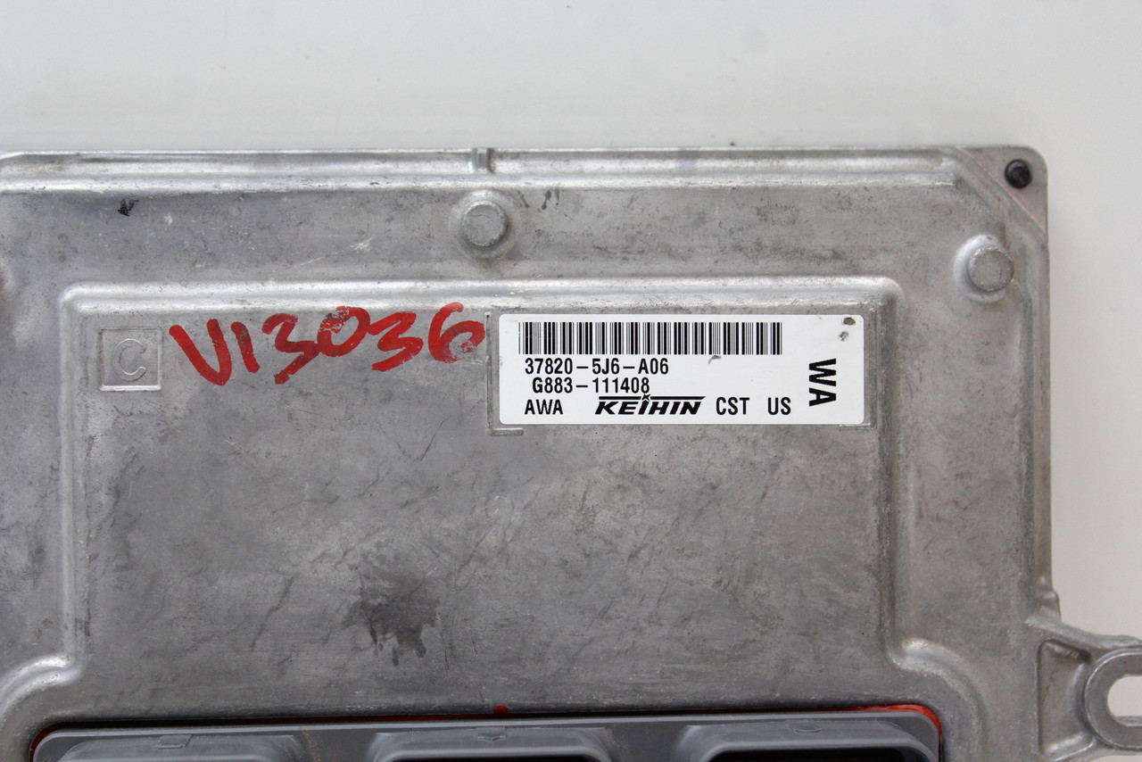 2016 16 Acura MDX 37820-5J6-A06 Computer Brain Engine Control ECU ECM EBX Module