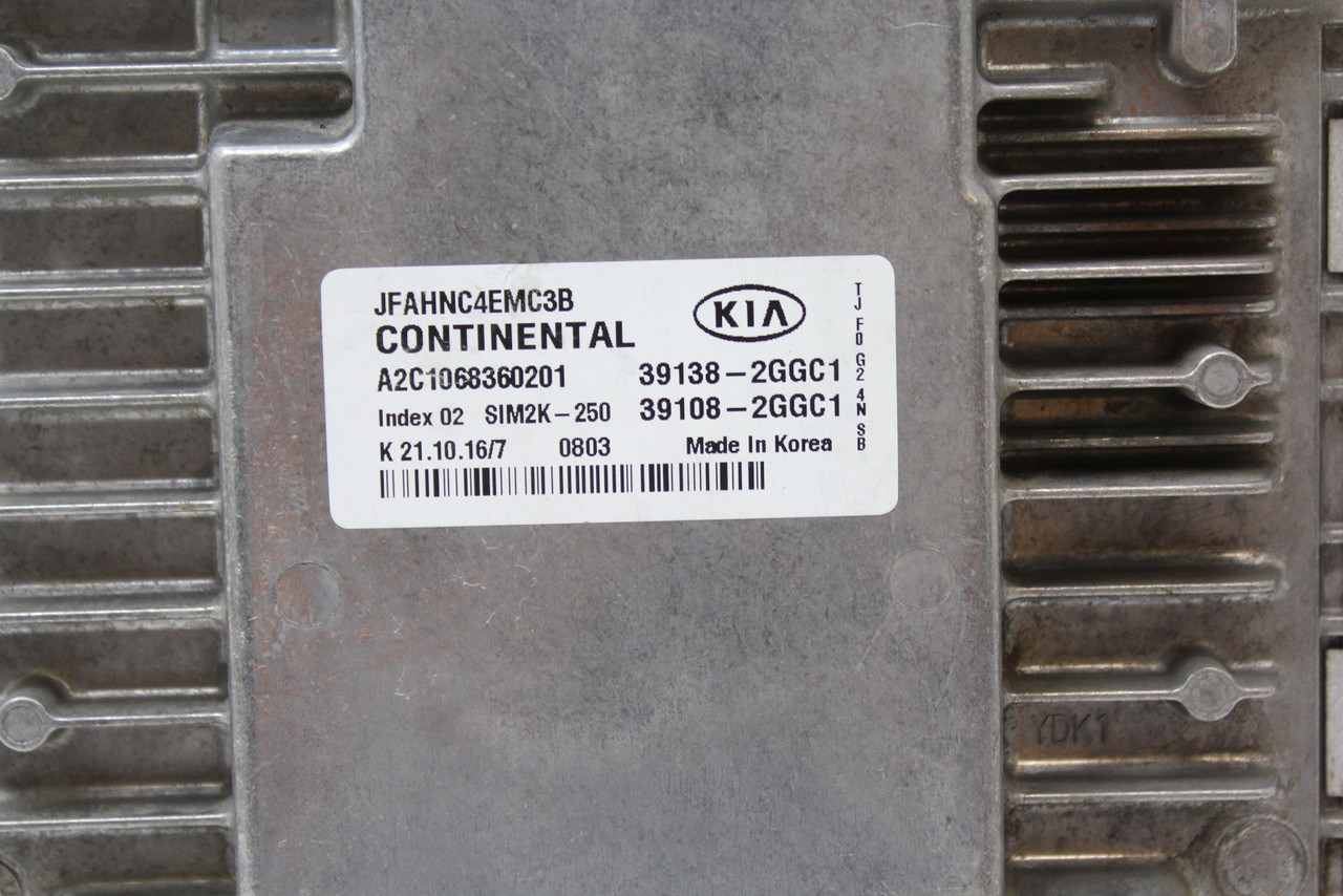 16-18 Kia Optima 39138-2GGC1 Computer Brain Engine Control ECU ECM EBX Module