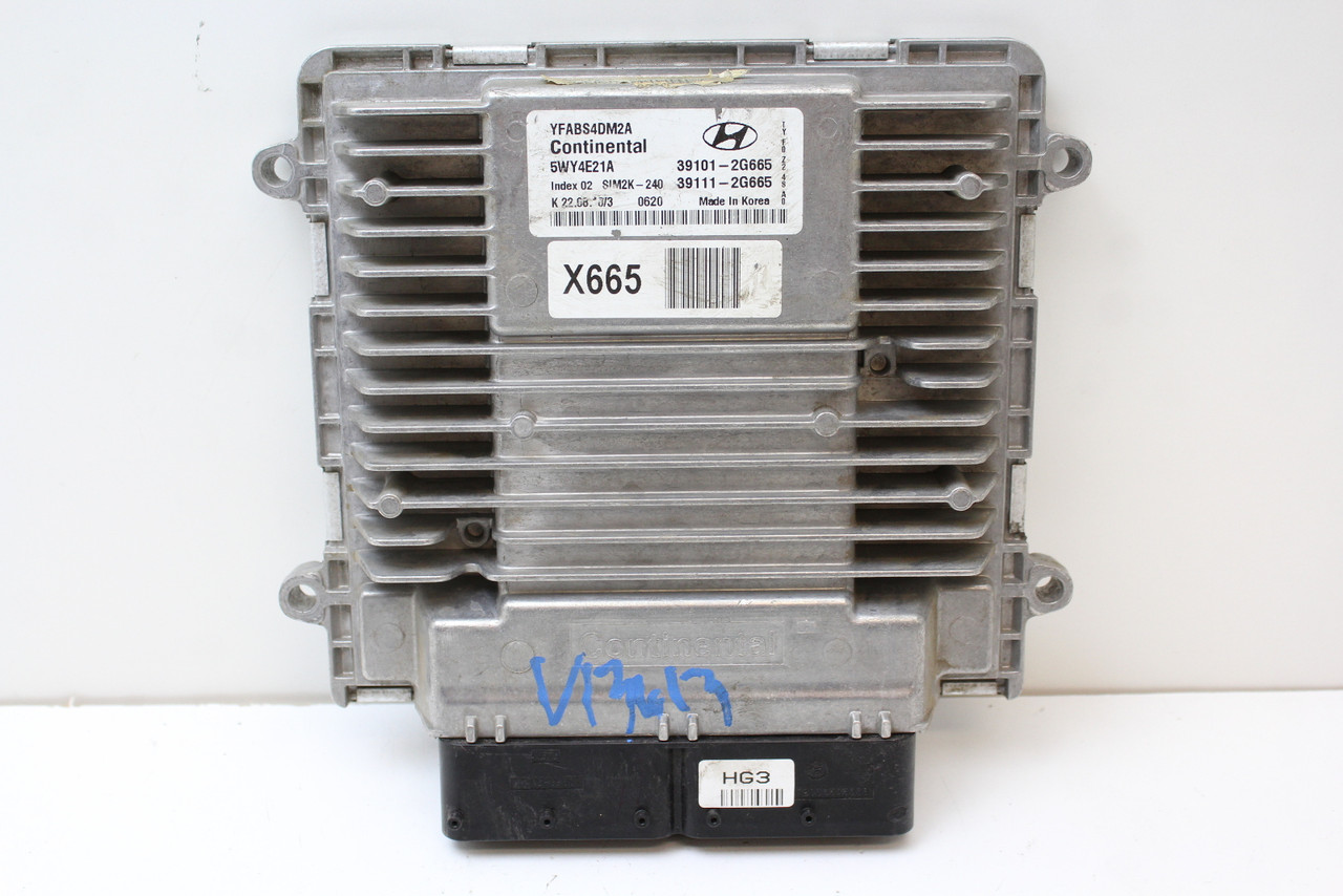 2011 11 Hyundai Sonata 2.4L 39111-2G665 Computer Engine Control ECU ECM Module