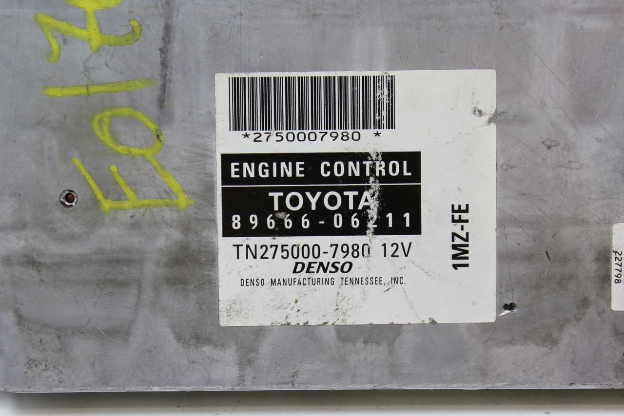 2003 03 Toyota Camry 89666-06211 Computer Engine Control ECU ECM EBX Module