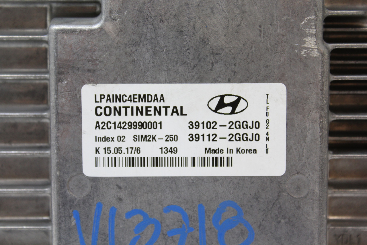 18 19 Hyundai Sonata 39112-2GGJ0 Computer Engine Control ECU ECM EBX Module