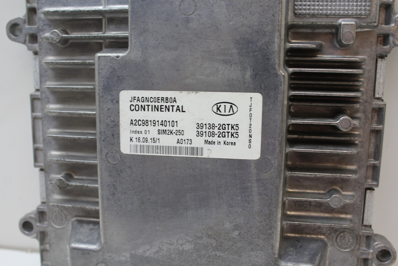 16-18 Optima 2.0L 39108-2GTK5 Computer Brain Engine Control ECU ECM EBX Module 16-18 Optima 2.0L 39108-2GTK5 Computer Brain Engine Control ECU ECM EBX Module