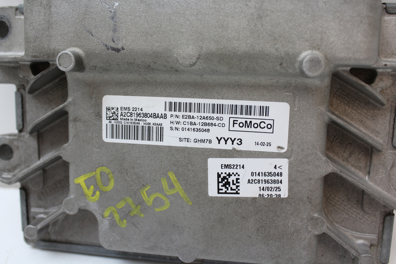 14-15 Fiesta E2BA-12A650-SD Computer Brain Engine Control ECU ECM EBX Module