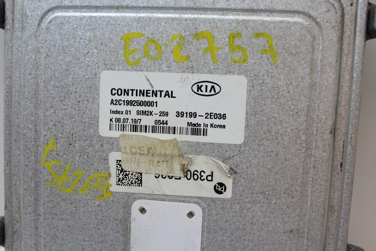 19-20 Forte 39199-2E036 Computer Brain Engine Control ECU ECM EBX Module